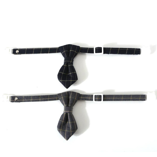 4 PCS Pet Sub-Bow Tie Adjustable Cat Dog Collar Accessories, Style:Tie, Size:S 17-32cm(Gray)