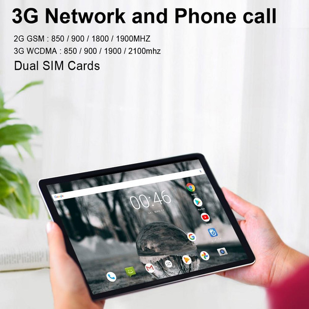BDF H1 3G Phone Call Tablet PC, 10.1 inch, 2GB+32GB, Android 9.0, MTK8321&#160;Octa Core Cortex-A7, Support Dual SIM & Bluetooth & WiFi & GPS, EU Plug(White)