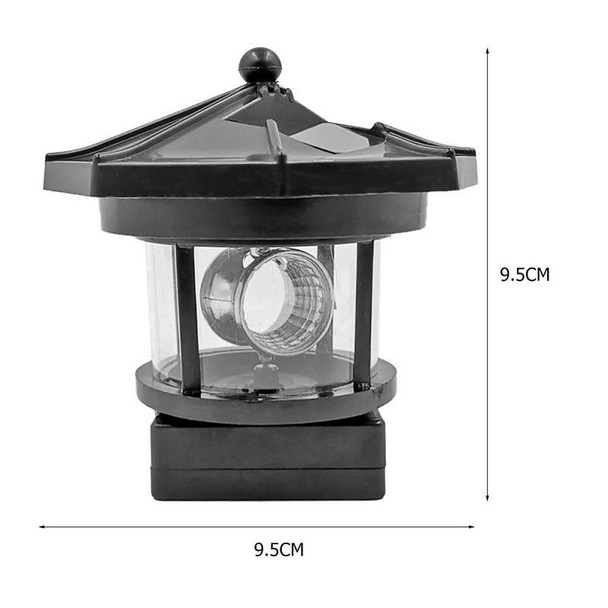 Outdoor Waterproof LED Solar Rotating Lighthouse Garden Decoration Induction Landscape Light(Red)