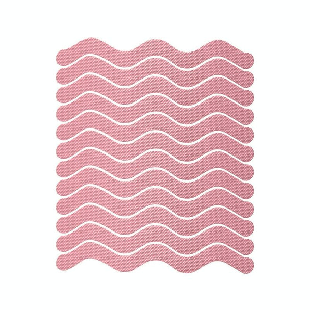 48 PCS Wavy Shaped Safety Bathtub Non-Slip Sticker, Specification:  1.3 x 18cm(Pink)