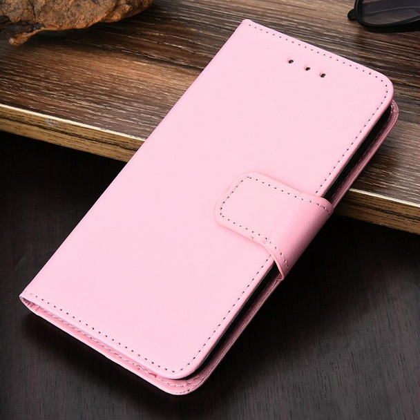 Crystal Texture Horizontal Flip Leatherette Case with Holder & Card Slots & Wallet - iPhone 12 / 12 Pro(Pink)