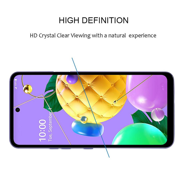 LG K52 25 PCS Full Glue Full Screen Tempered Glass Film