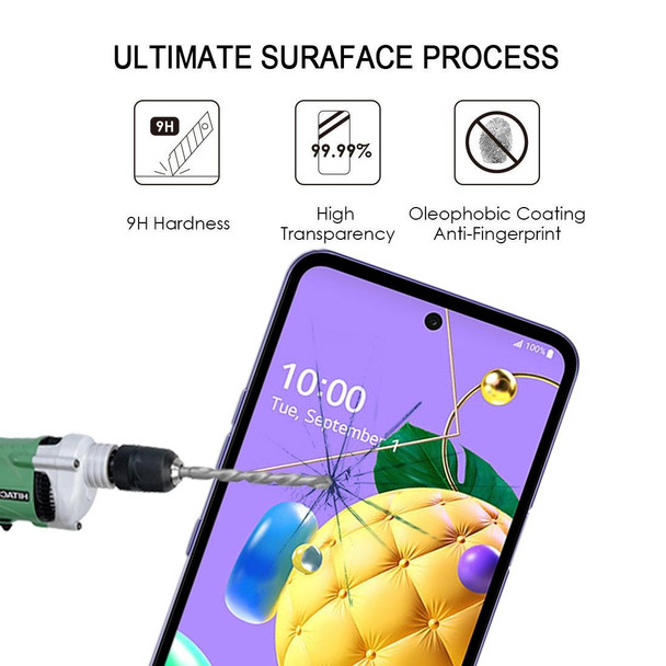 LG K52 25 PCS Full Glue Full Screen Tempered Glass Film