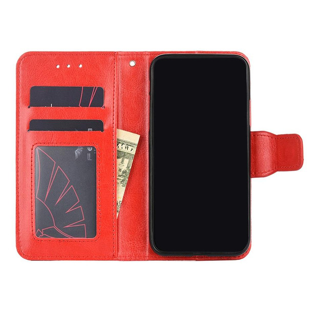 Crystal Texture Horizontal Flip Leatherette Case with Holder & Card Slots & Wallet - iPhone XS Max(Red)