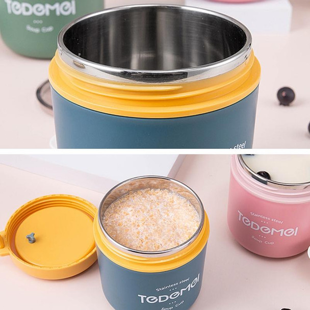 Portable Thermal Insulation Sealed Soup Cup With Lid Breakfast Lunch Box - Office Workers(Pink)
