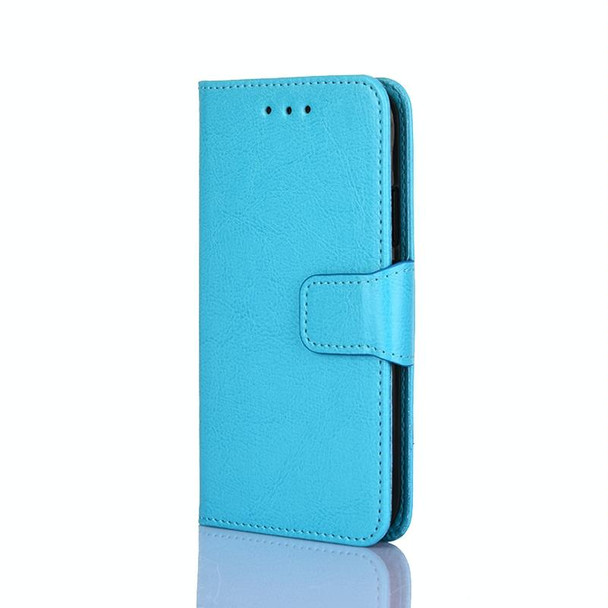 Crystal Texture Horizontal Flip Leatherette Case with Holder & Card Slots & Wallet - iPhone 12 / 12 Pro(Light Blue)