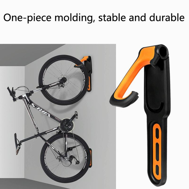 BG-R16 Bicycle Folding Wall Movable Hook Bicycle Mountain Bike Display Rack Parking Rack(Black Orange)