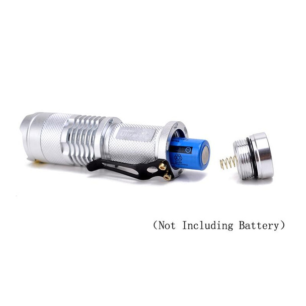 2 PCS Mini Zoom LED Flashlight Dual-Purpose Retractable Flashlight(Blue)