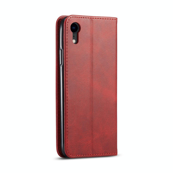 Calf Texture Magnetic Horizontal Flip Leatherette Case with Holder & Card Slots & Wallet - iPhone XR(Red)