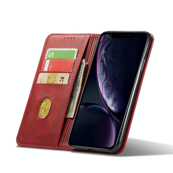 Calf Texture Magnetic Horizontal Flip Leatherette Case with Holder & Card Slots & Wallet - iPhone XR(Red)