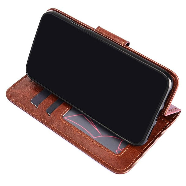 Crystal Texture Horizontal Flip Leatherette Case with Holder & Card Slots & Wallet - iPhone 12 Pro Max(Rose Red)