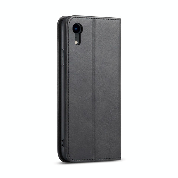 Calf Texture Magnetic Horizontal Flip Leatherette Case with Holder & Card Slots & Wallet - iPhone XR(Black)