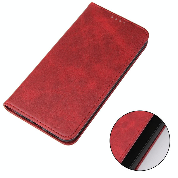 Calf Texture Magnetic Horizontal Flip Leatherette Case with Holder & Card Slots & Wallet - iPhone 11 Pro Max(Red)