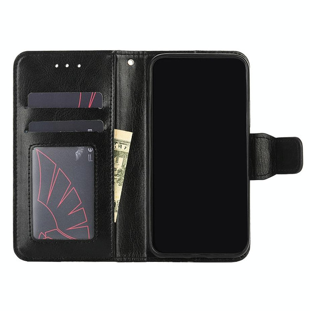 Crystal Texture Horizontal Flip Leatherette Case with Holder & Card Slots & Wallet - iPhone X & XS(Black)