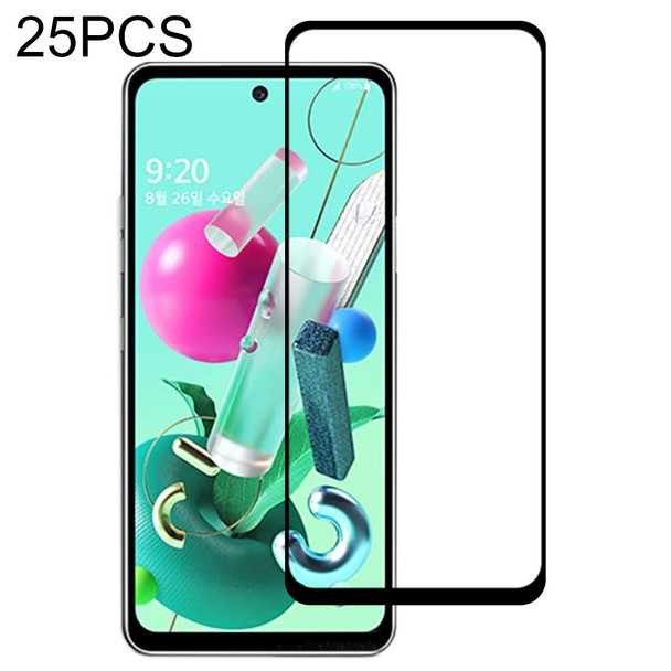 LG Q92 25 PCS Full Glue Full Screen Tempered Glass Film