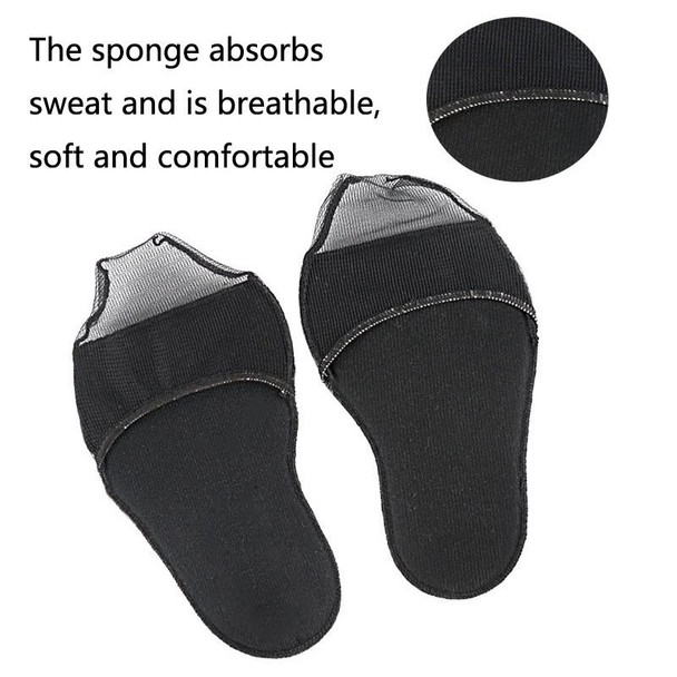 5 Pairs Invisible And Comfortable Sponge Thickened Half Pad Sweat-Absorbent And Breathable Forefoot Pad(Flower Skin)