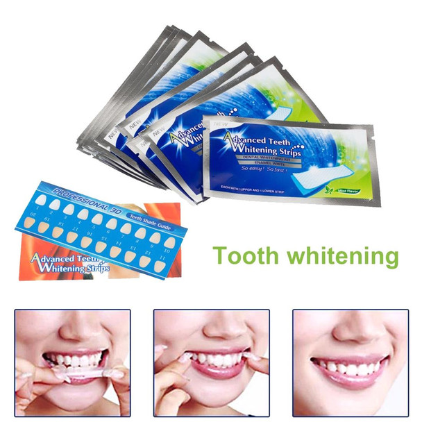 14 PCS Advanced Effective Dental Whitening Kit Mint Flavor Teeth Whitening Strips