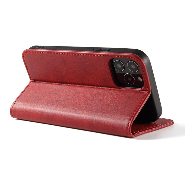 Calf Texture Magnetic Horizontal Flip Leatherette Case with Holder & Card Slots & Wallet - iPhone 12 mini(Red)