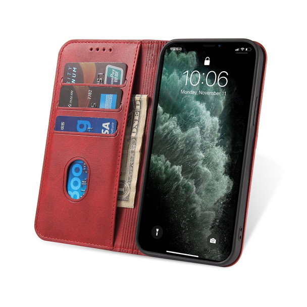 Calf Texture Magnetic Horizontal Flip Leatherette Case with Holder & Card Slots & Wallet - iPhone 12 mini(Red)