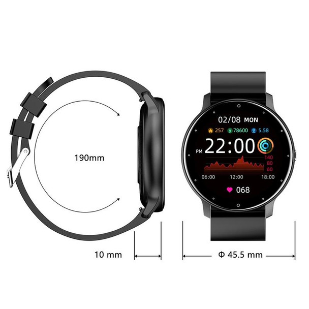 ZL02 Smart Heart Rate Blood Pressure Oxygen Monitoring Sports Pedometer Wireless Bluetooth Watch(Gold)