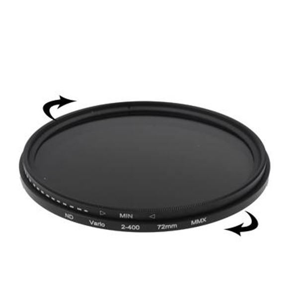 72mm ND Fader Neutral Density Adjustable Variable Filter ND 2 to ND 400 Filter(Black)