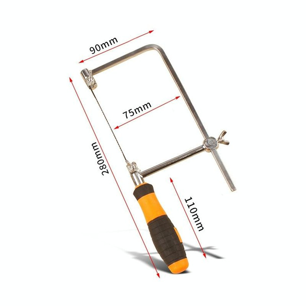 U Shape Hacksaw with Blades for Metal / Wood / Plastic Tube / Wire DIY Hand Tool Portable Woodworking Saw, Width: 105mm