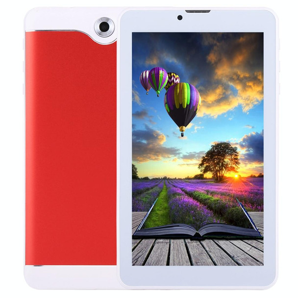 7.0 inch Tablet PC, 1GB+16GB, 3G Phone Call Android 6.0, SC7731 Quad Core, OTG, Dual SIM, GPS, WIFI, Bluetooth(Red)