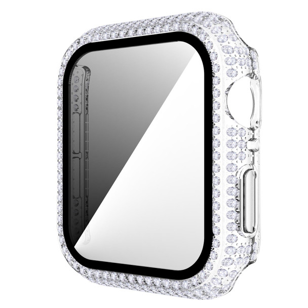 Diamond PC + Tempered Glass Watch Case - Apple Watch Series 3&2&1 38mm(Transparent)