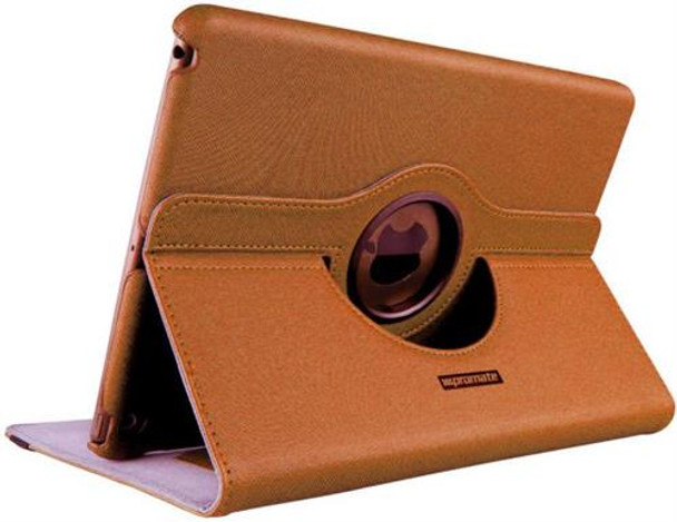 Promate Spino-Air Multi-task Cover with Rotatable Shell Stand for iPad Air-Orange