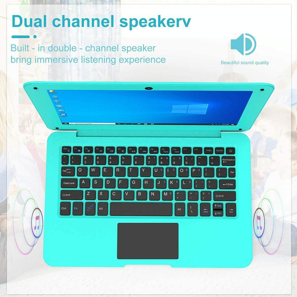 A64 10.1 inch Laptop, 2GB+32GB, Android 7.1,  Allwinner A64 Quad Core CPU 1.3Ghz, Support Bluetooth & WiFi & HDMI, EU Plug(Blue)