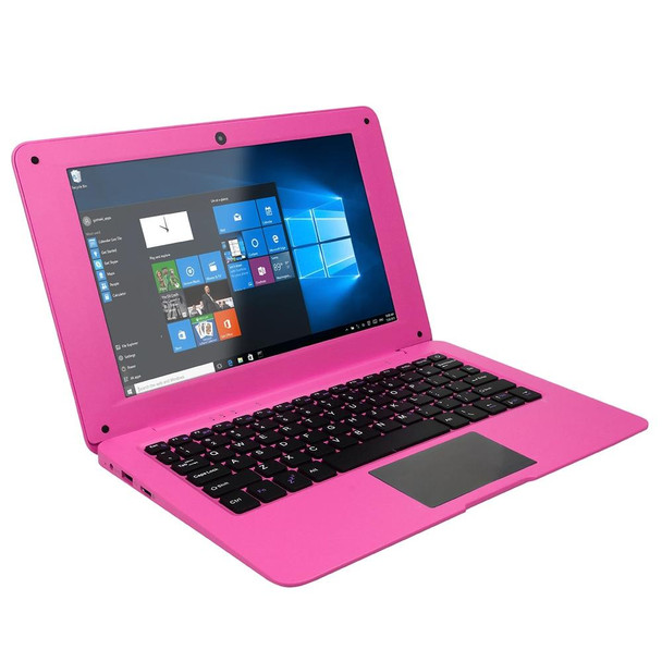 3350 10.1 inch Laptop, 6GB+64GB, Windows 10 OS, Intel Celeron N3350 Dual Core CPU 1.1-2.4Ghz, Support & Bluetooth & WiFi & HDMI, EU Plug(Pink)