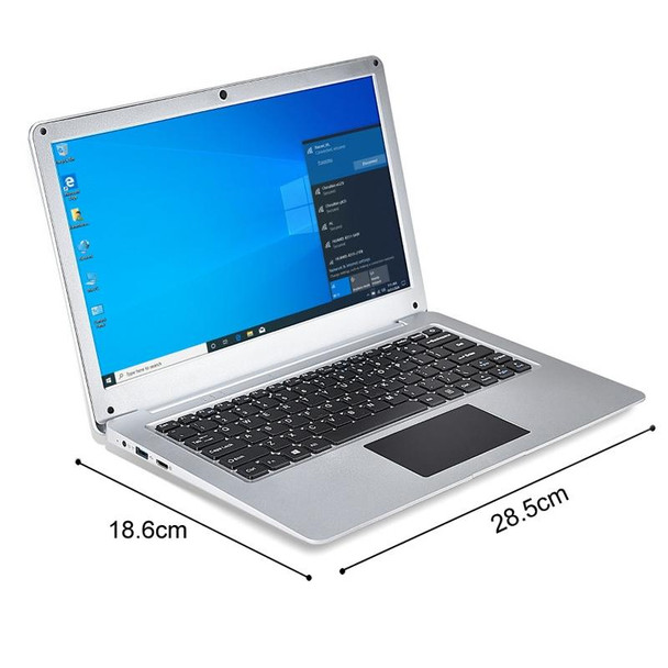 F3 Laptop, 12.5 inch, 4GB+64GB, Windows 10 OS,  Intel Celeron N3350 Dual Core CPU 1.44Ghz-1.92GHz , Support TF Card & Bluetooth & WiFi & HDMI, US Plug (Silver)