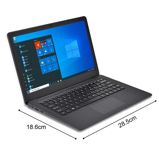 F3 Laptop, 12.5 inch, 4GB+64GB, Windows 10 OS,  Intel Celeron N3350 Dual Core CPU 1.44Ghz-1.92GHz , Support TF Card & Bluetooth & WiFi & HDMI, US Plug (Black)