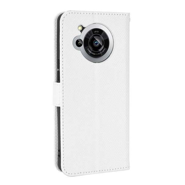 Sharp Aquos R7 Diamond Texture Leather Phone Case(White)