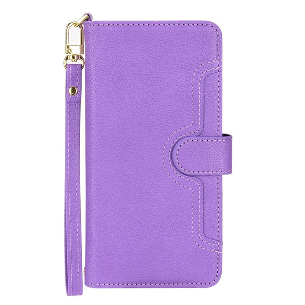 Xiaomi Redmi Note 10 4G / Note 10S Litchi Texture Zipper Leather Phone Case(Purple)