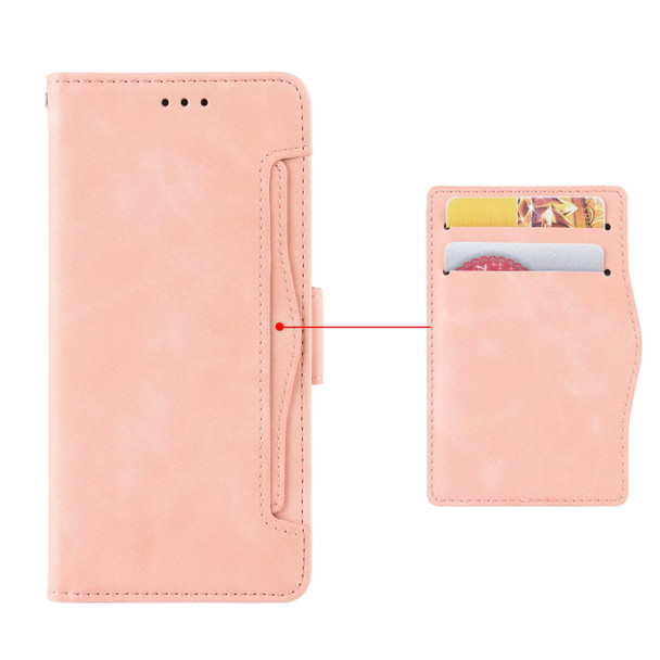 Xiaomi Poco X4 NFC /Redmi Note 11 Pro China Skin Feel Calf Texture Card Slots Leather Phone Case(Pink)