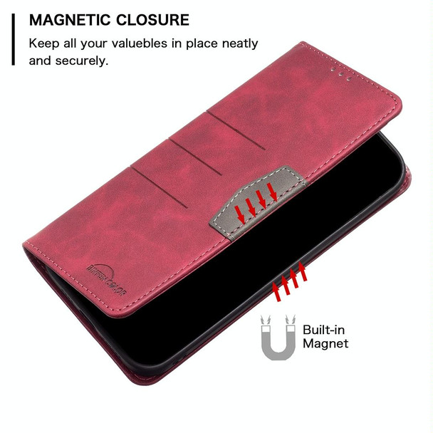 Xiao12 Pro Magnetic Splicing Leather Phone Case(Red)