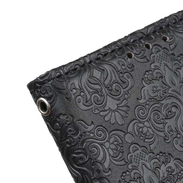 Xiaomi Redmi K40S European Floral Embossed Leather Phone Case(Black)