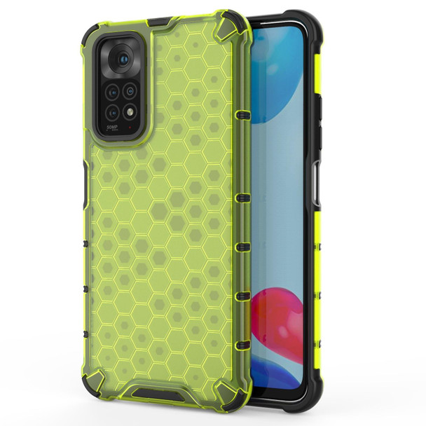 Xiaomi Redmi Note 11 Shockproof Honeycomb PC + TPU Case(Green)