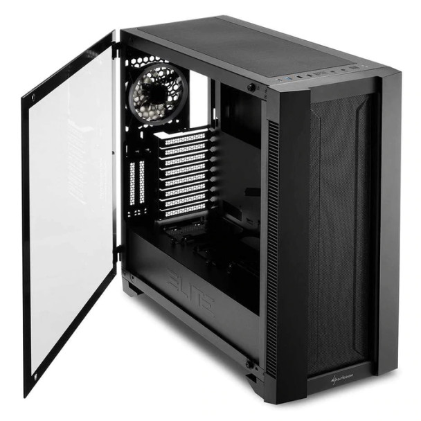 Sharkoon Elite Shark CA200M Midi Tower Black PC Case