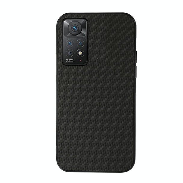 Xiaomi Redmi Note 11 Pro Global Accurate Hole Carbon Fiber Texture Shockproof Case(Black)