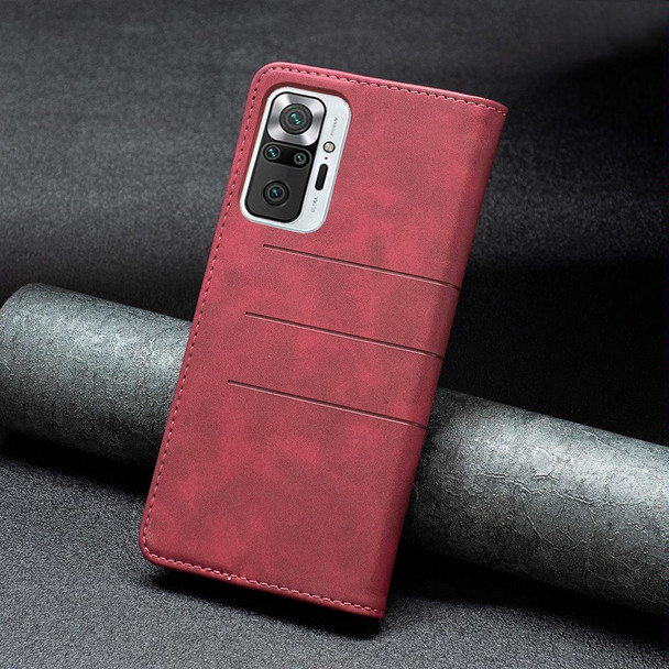 Xiaomi Redmi Note 10 Pro / 10 Pro Max Magnetic Splicing Leather Phone Case(Red)