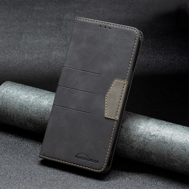 Xiaomi Redmi Note 10 4G / 10S Magnetic Splicing Leather Phone Case(Black)