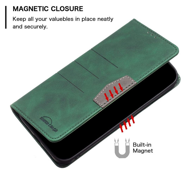 Xiaomi Redmi Note 10 4G / 10S Magnetic Splicing Leather Phone Case(Green)