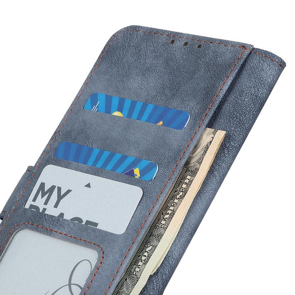 Xiaomi Redmi Note 11 Antelope Texture Magnetic Buckle Horizontal Flip Leather Phone Case with Card Slots & Wallet & Holder(Blue)