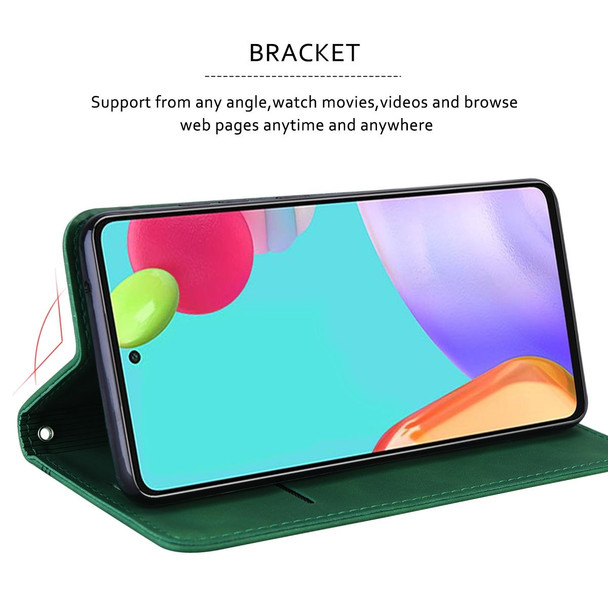 Xiaomi Redmi 10 Frosted Business Magnetic Horizontal Flip PU Leather Case with Holder & Card Slot & Lanyard(Green)