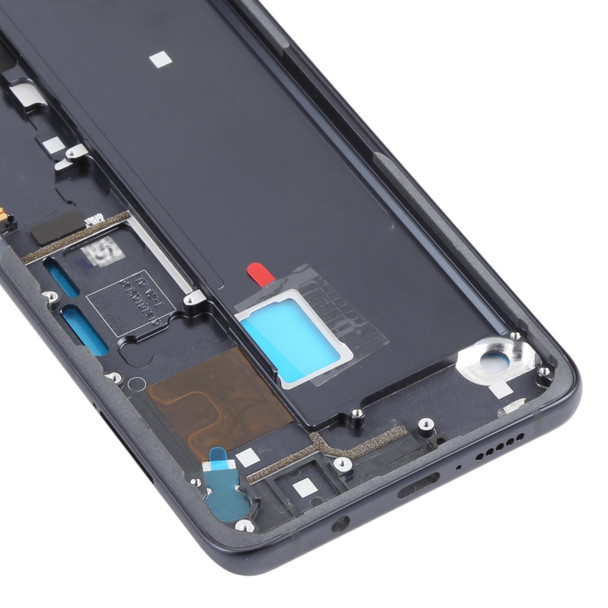 Front Housing LCD Frame Bezel Plate for Xiaomi Mi Note 10 Lite M2002F4LG, M1910F4G (Black)