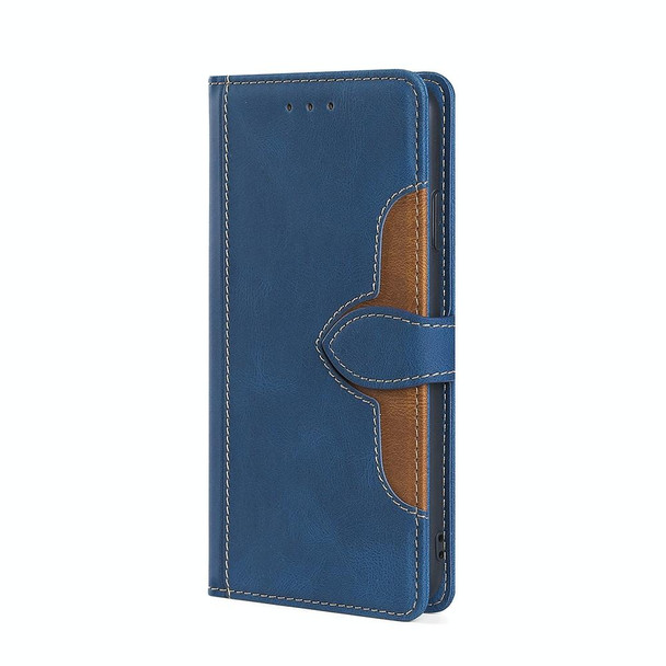 Xiaomi Redmi Note 10 Stitching Skin Feel Magnetic Buckle Horizontal Flip PU Leather Case with Holder & Card Slots & Wallet(Blue)