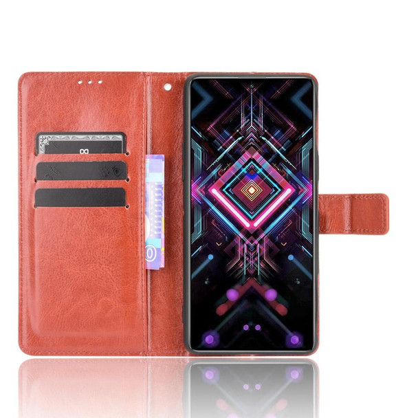 Xiaomi Poco F3 GT Crazy Horse Texture Horizontal Flip Leather Case with Holder & Card Slots & Lanyard(Brown)