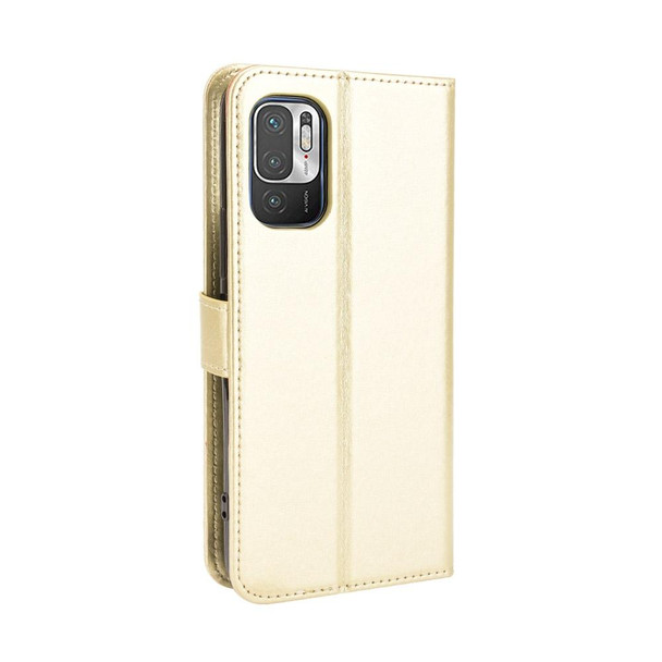 Xiaomi Redmi Note 10 JP Version Crazy Horse Texture Horizontal Flip Leather Case with Holder & Card Slots & Lanyard(Gold)